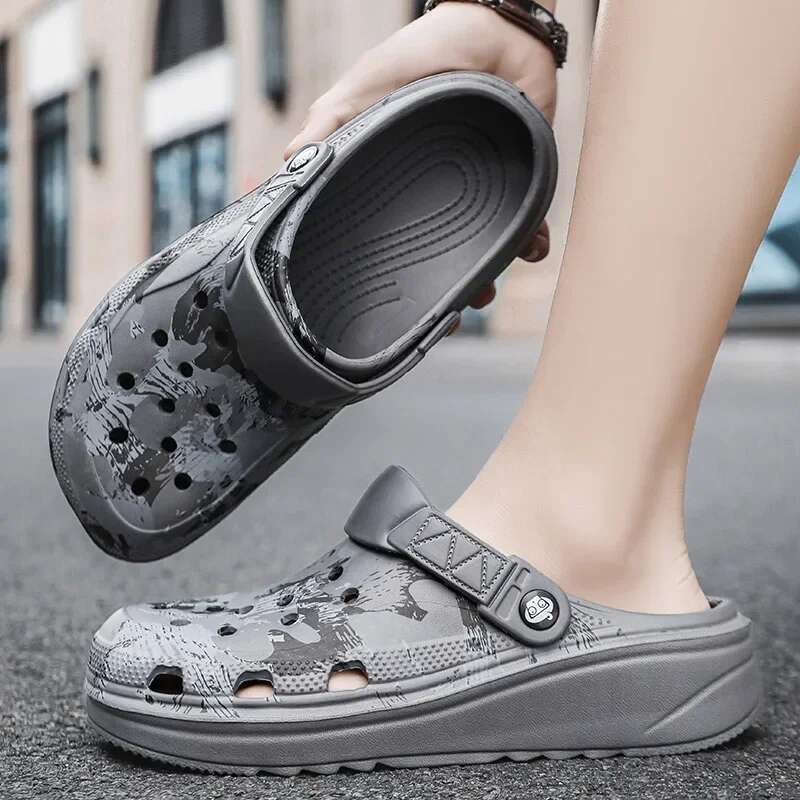 Men Slippers Camouflage Platform Outdoor Summer Clogs Shoe Women Beach Sandals Male Soft EVA Indoor Home Slides Lover Flip ps