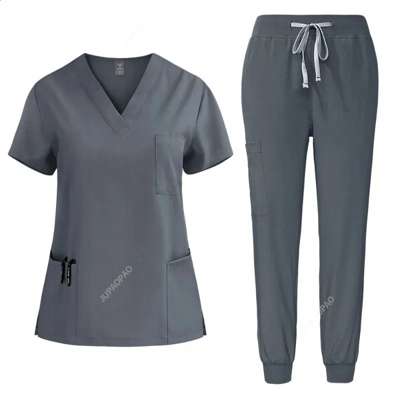Nurse Uniform Female Hospital Doctor Male Sports Shirt Nursing Pants Neutral Workshop Beauty Spa Work Clothes 250326