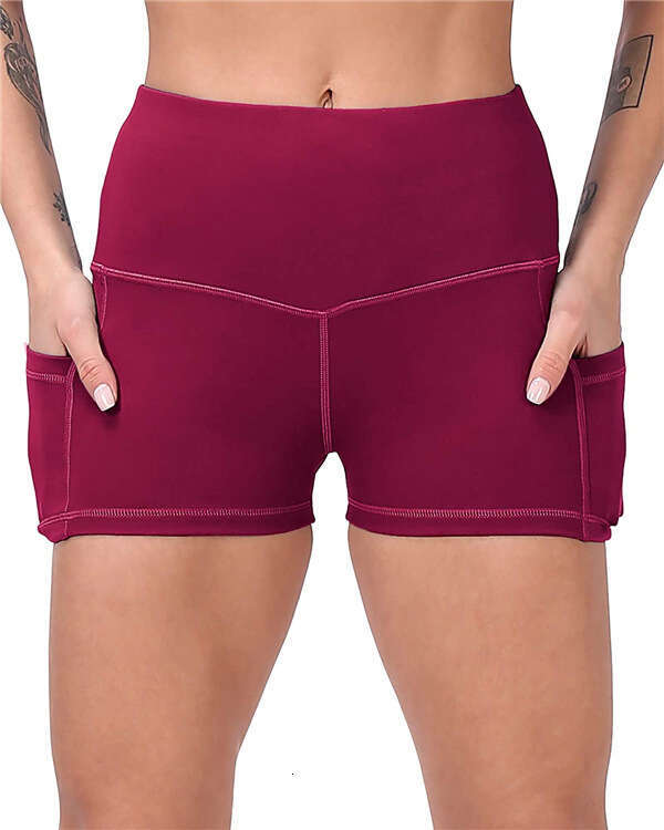 Women Yoga Pants New Waisted And High Stretch Fitness Running Yoga Shorts Pocket Women S Pants YJ