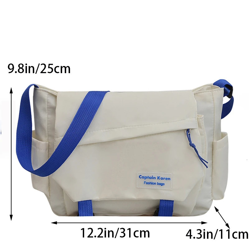Womens messenger bag young and fashionable womens handbag cross body large capacity sling shoulder nylon school 250326