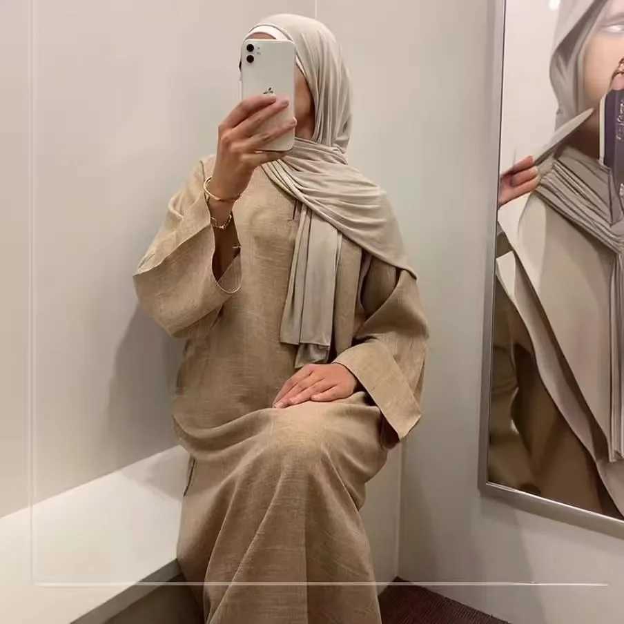 Ramadan Eid Muslim Dress Djellaba Plain Modest Dubai Abaya Turkey Kaftan Ka Arabic Robe Women Islam Jalabiya Vestidos X250514