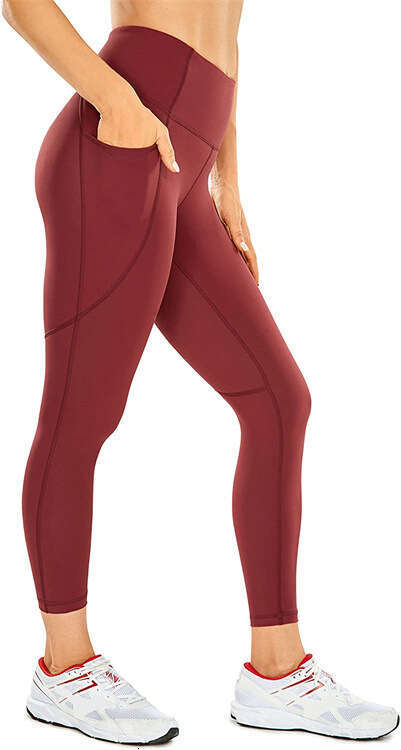 Women Yoga Pants Fitness Women S With Phone Pockets Elastic High Waisted Pants Spliced Hip Lifting And Tight Yoga Pants