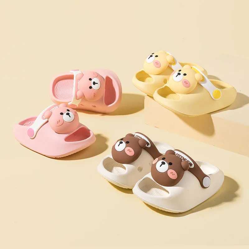 Slipper Summer 2025 New Childrens Indoor Slide Summer Cool Family Slide for Boys Babies Boys and Girls Soft Bottom Lightweight S25326