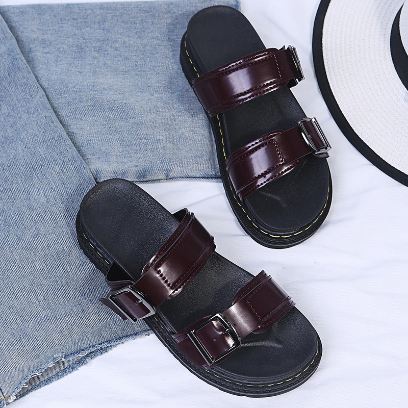 free shipping designer sandals dr martene women womens slippers leather slides white brown red black outdoor casual shoe trainers sneakers