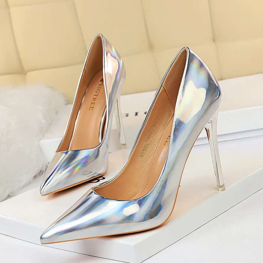 Women Fetish 10.5cm High Pumps Stiletto Wedding Bridal Heels Lady Scarpins Office Party Green Blue Shoes