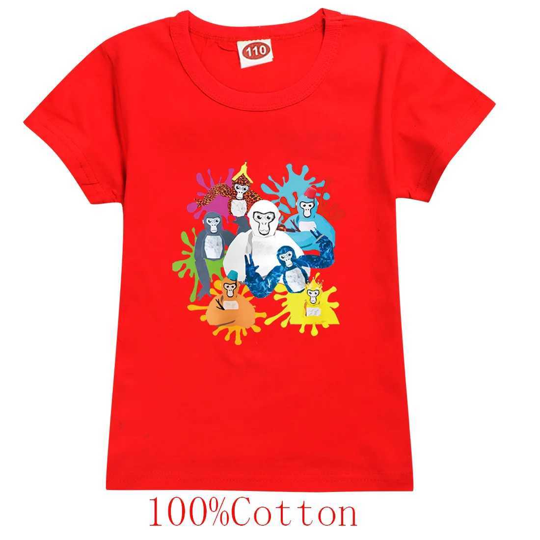 Gorilla Monkey Tag VR Game T-shirt for Boys Summer Short sleeved T-shirt for Children Video Game Lover Game Lifestyle Graphic T-shirt for Girls Top X2