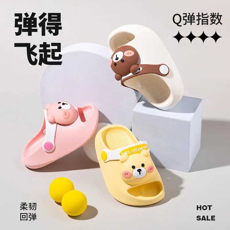 Slipper Summer 2025 New Childrens Indoor Slide Summer Cool Family Slide for Boys Babies Boys and Girls Soft Bottom Lightweight S25326