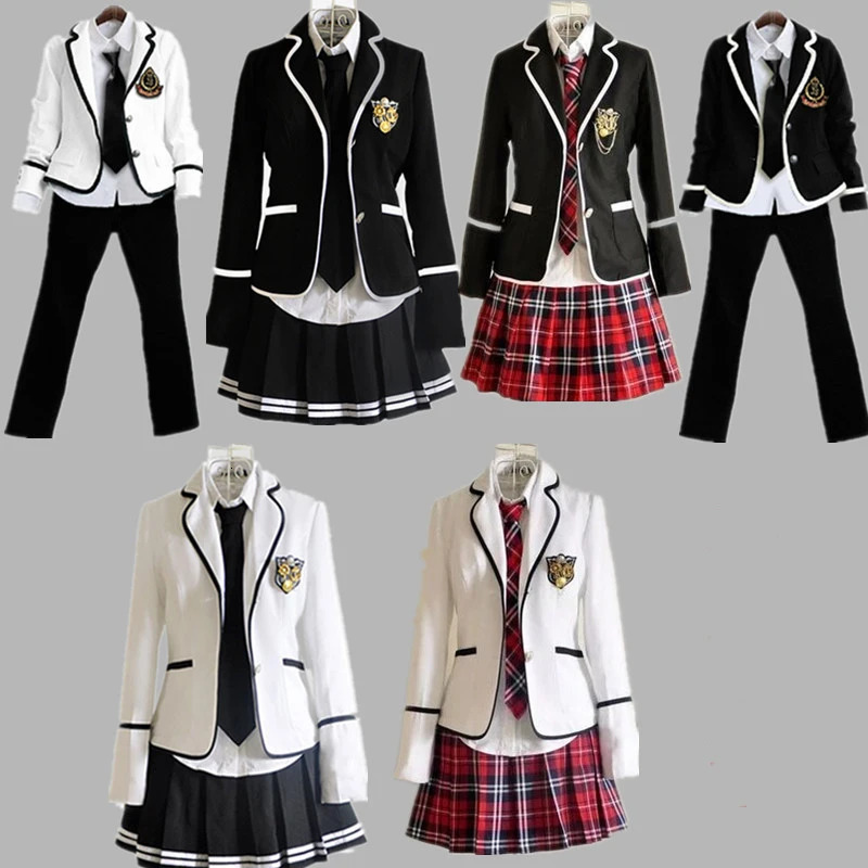 Elementary School Uniform and Long Sleeve Japanese Students Reading British Student 250326