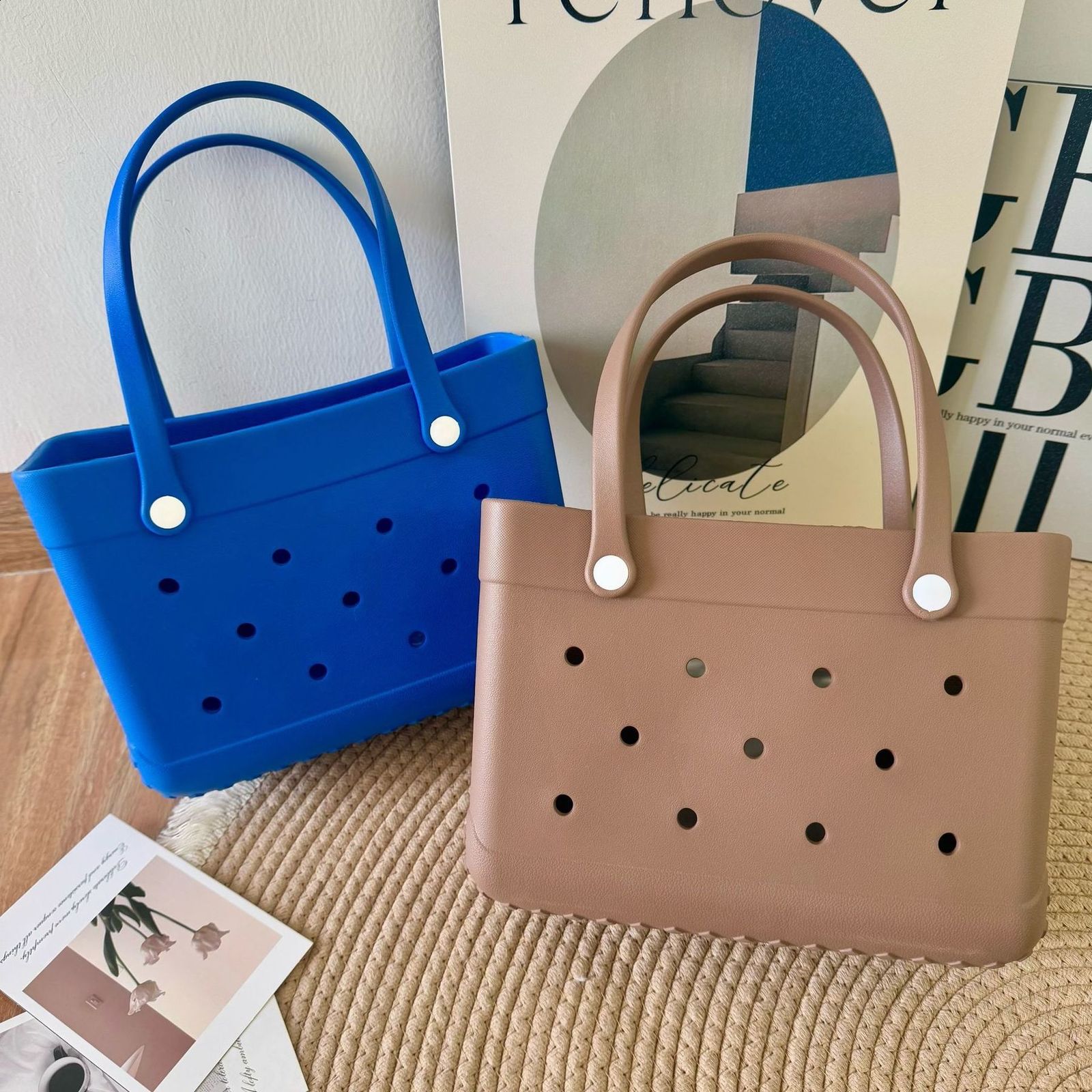 Mini Borg Bag EVA Rubber Waterproof Handbag Beach Picnic Storage Basket Summer Swimming Pool Womens Handbag Mini Cute Jelly Borg Handbag R250372ZYl