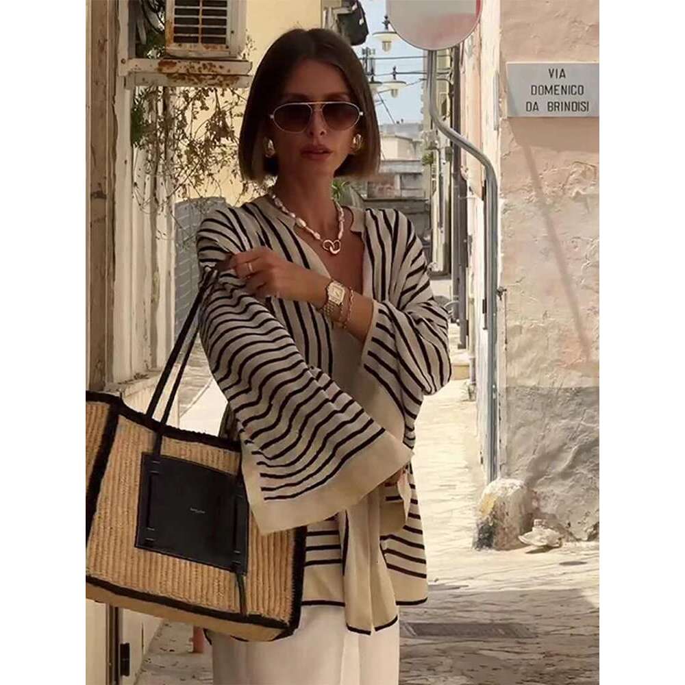 Women's Wear Elegant Stripe Satin Silk Shirts Women Single Breasted Long Sleeved Blouse O Neck Female 2024 New Vacation Office Commute Tops