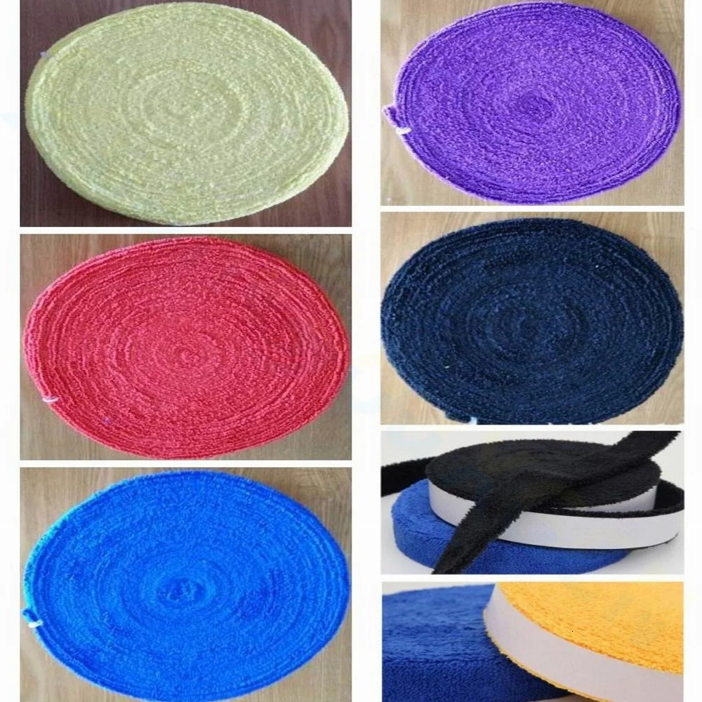 10m Towel Grip Tape Tennis Overgrips Anti-skid Sweat tape Absorbed Badminton racket OverGrip Fishing Skidproof Sweat Band grip 250326