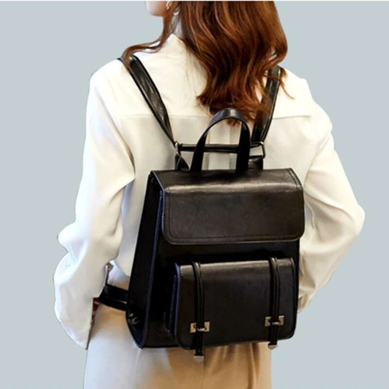 Women Backpack Cross Body Laptop Bag Daypack Genuine Leather Travel Book School Female Cowhide Rucksack Shoulder Messenger Bags