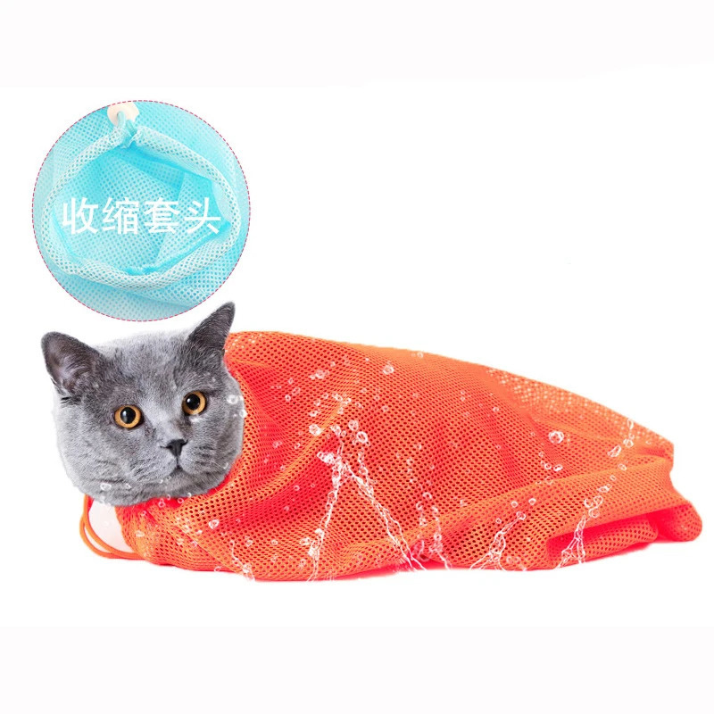 Mesh Cat Grooming Bath Bag Cats Washing Bags For Pet Bathing Nail Trimming Injecting Anti Scratch Bite Restraint 250326