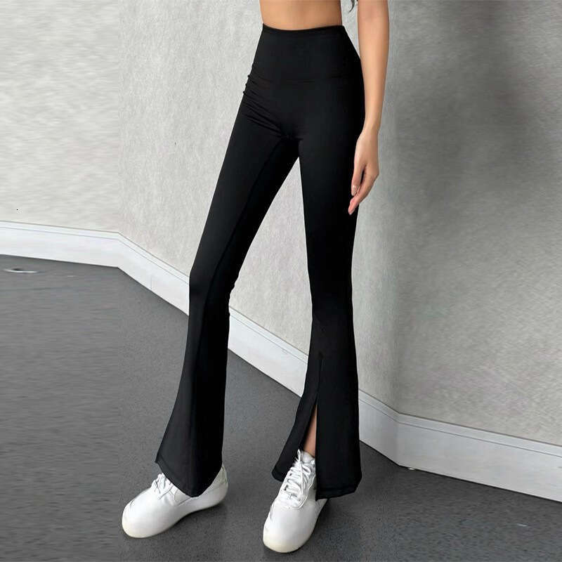 Women Yoga Pants New Wide Leg Yoga For Women High Waist Hip Lifting Tight Fit Slimming Sports Pants Naked Running Loose Bellbottom Pants