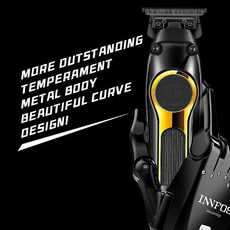 Kemei Rechargeable Hair Clippers kit Professional DLC Blade Electric Trimmer Men Barber Cordless Shaver KM-2242 KM-2351 KM-3209 250324