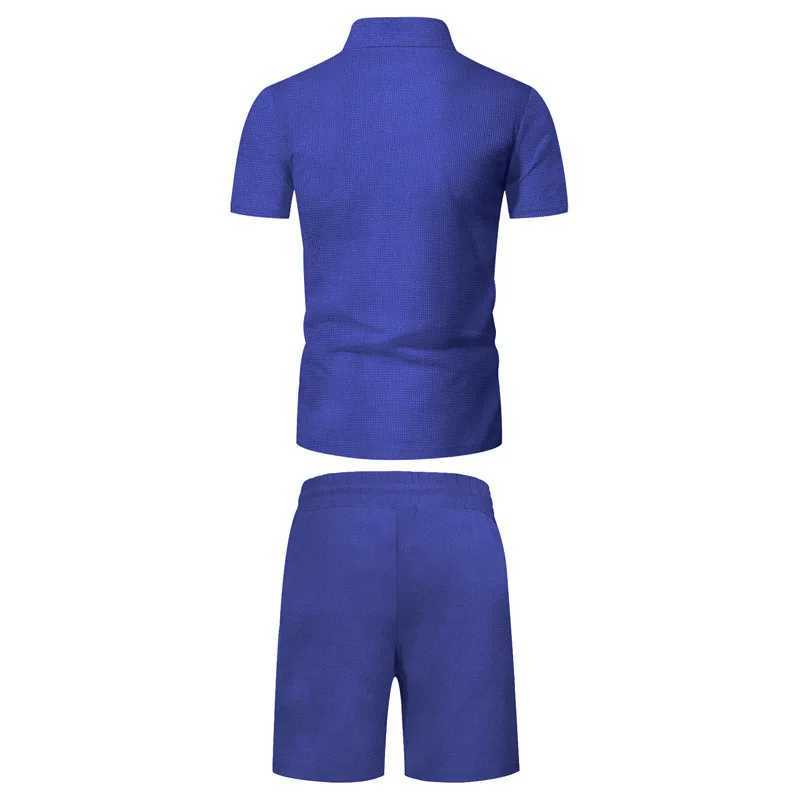 2024 European and American Summer Mens New Casual Business Temperature and Short Sleep SetXJ250326