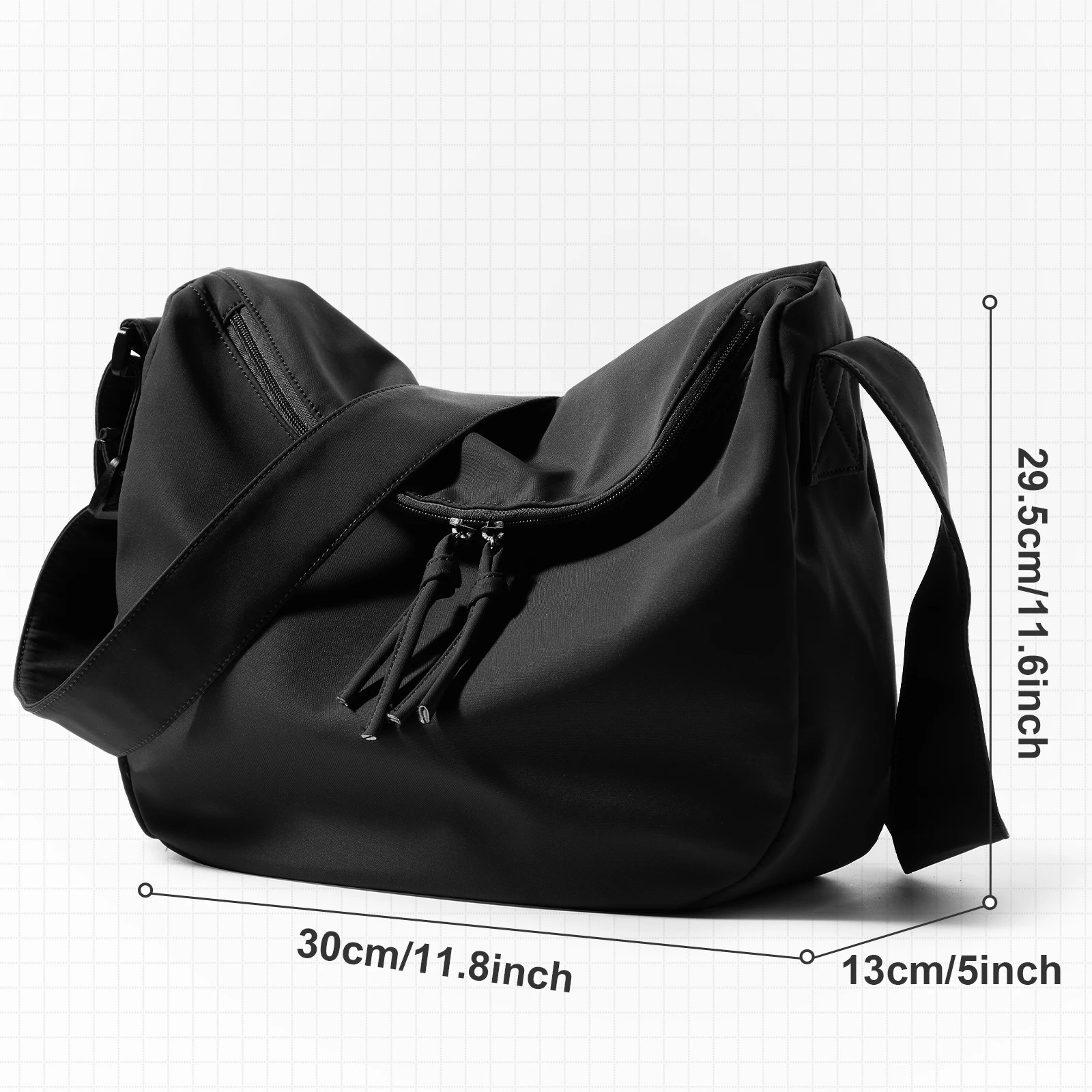 Mens and womens cross bag large capacity lightweight messenger unisex travel shoulder waterproof outdoor sports 250326