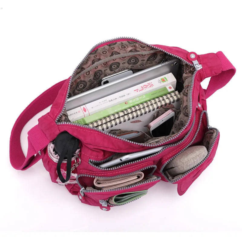 High quality A4 mens shoulder messenger bag cross body large capacity wallet waterproof lightweight green blue purple M0938 250326