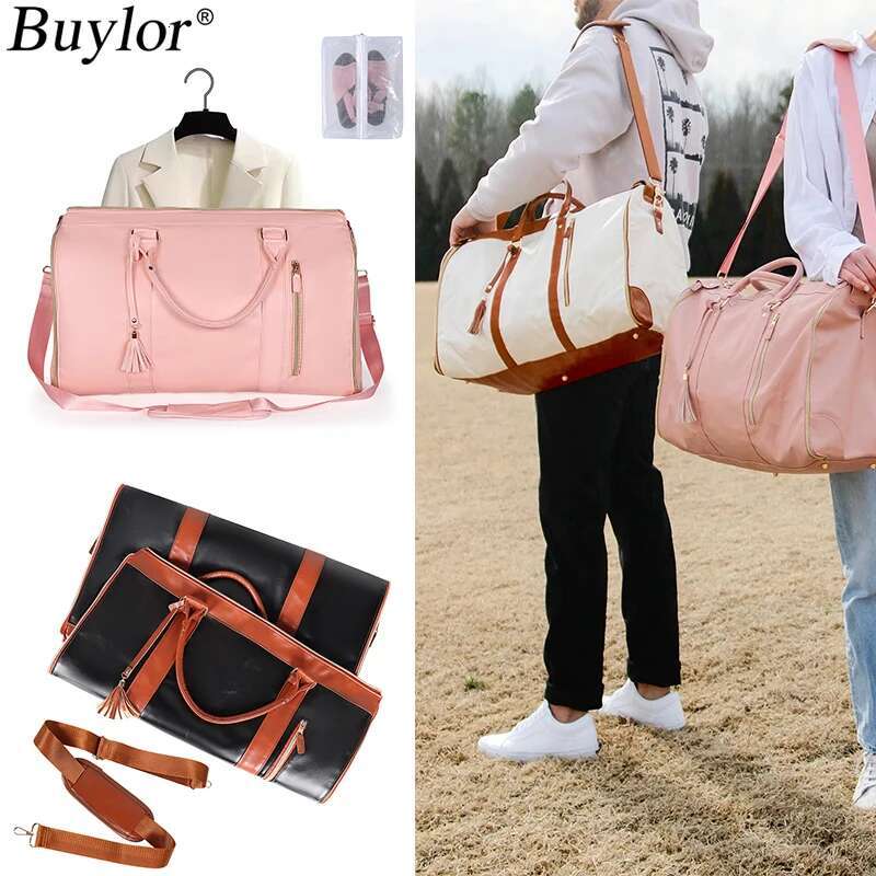Buylor Foldable Luggage Waterproof Clothes Handbag Large Capacity Travel Luggage Women's Designer Handbag Outdoor Carnival Bag Fitness Bag
