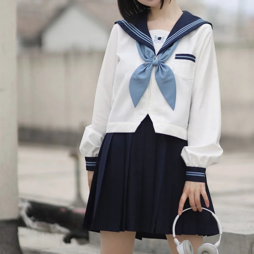 Sakurai Yigao Original Three Sailor Set Jk Uniform Academy Windbreaker Long Sleeve Short Shirt 250326