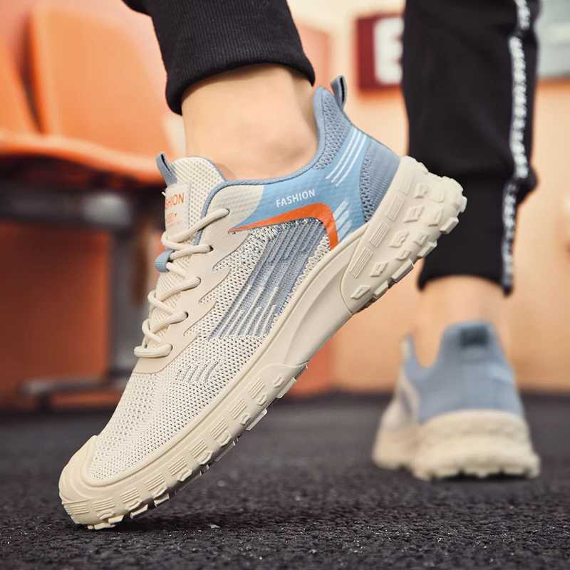 Mens running shoes breathable and anti slip air mesh basketball shoes walking sports shoes mens running training shoes Y250325