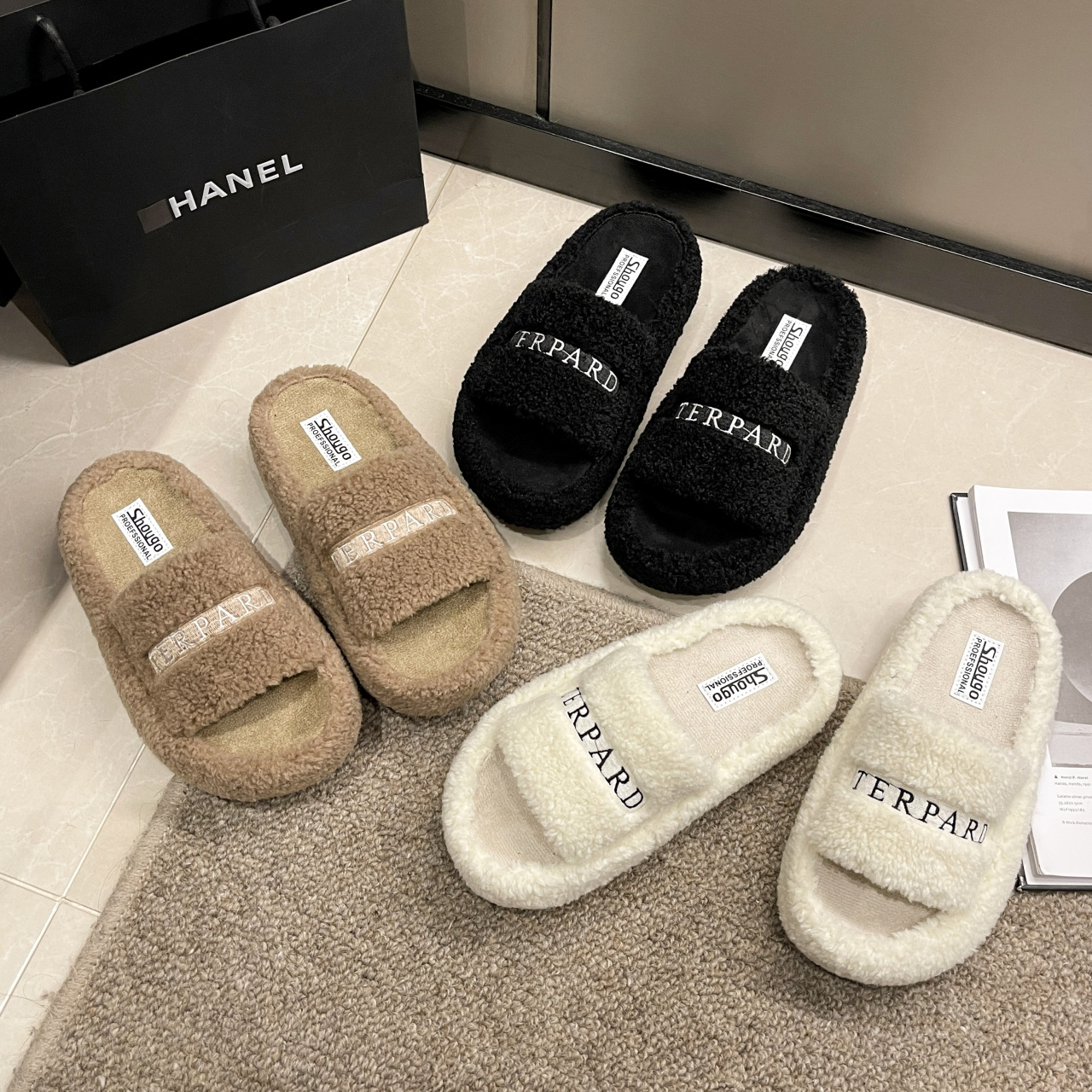 free Shipping sandals Platform sandal height increase slippers cooldown Non slip slippers One word cotton single shoe Female outdoor wear