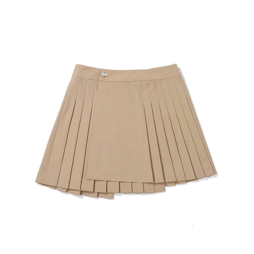 2025 Spring Summer New Korean Style Golf Women's Light And Anti-Exposure Short Skirt, Asymmetrical Sports Quick-Drying Fashionable Pleated Skirt