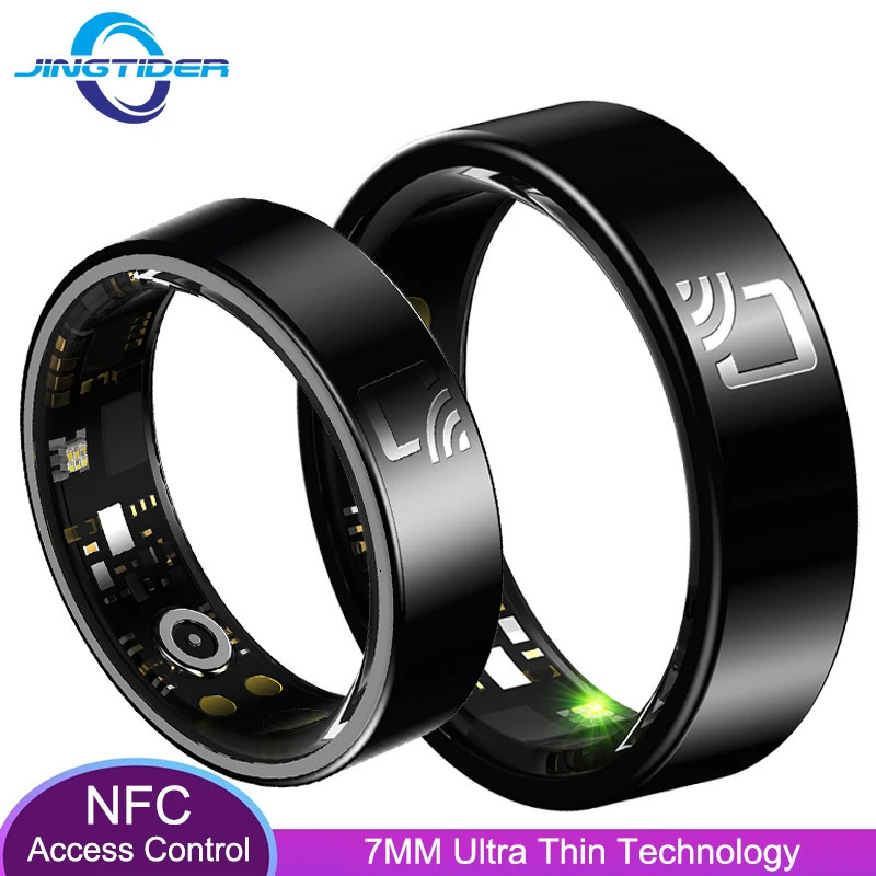 R20 Ceramic Smart Ring Supports NFC Access Control 7mm Ultra Thin Suitable for Men Women Heart Rate Blood Pressure Oxygen IP68 Waterproof 250322