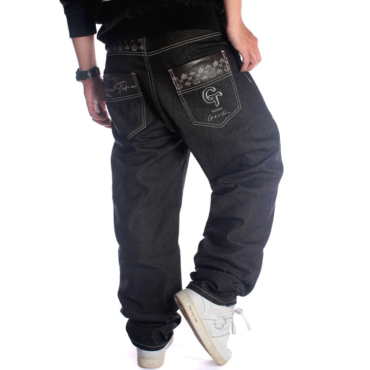 Trendy long pants loose casual plus fat plus size skateboarding pants hip-hop jeans Men's Jeans