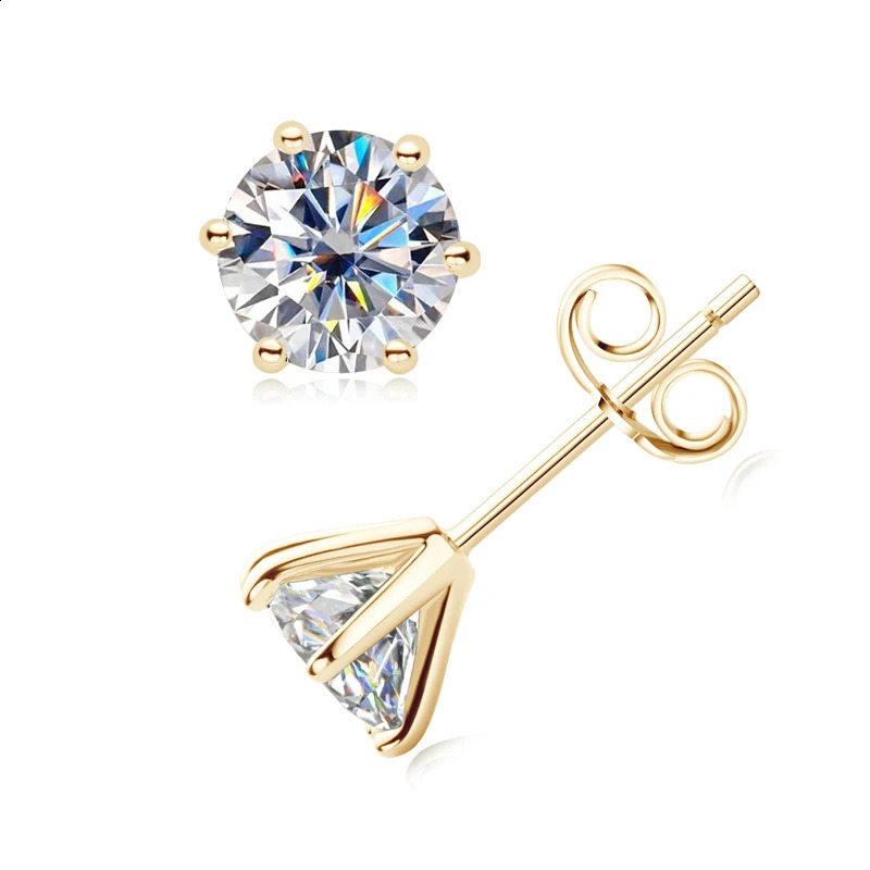Original 1CT 2CT 3CT D Color Earrings for Men Women Real Silver 925 Piercing Stud Earrings Jewelry GRA Certificate 250318