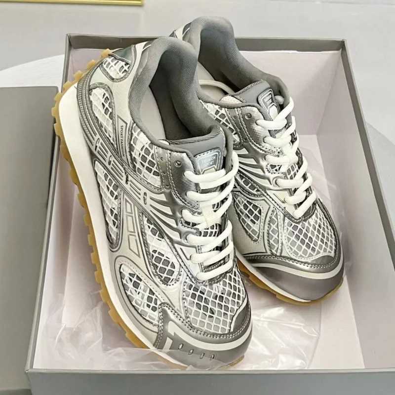 Fashion Chunky Heel Platform Unisex Shoes Designer Luxury Flat Heel All Match Casual Trainers Mixed Color Sport Sneakers FemaleC250327