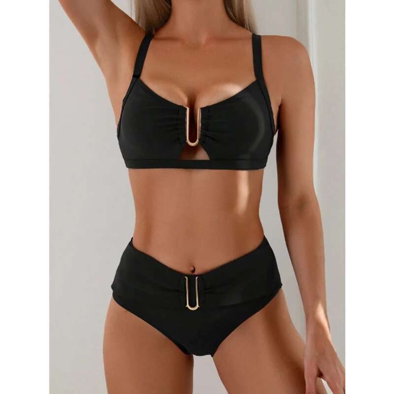 Push Up Bikini Set Swimsuit Two Pieces High Waist Backless Swimwear Women Summer Bathing Suits