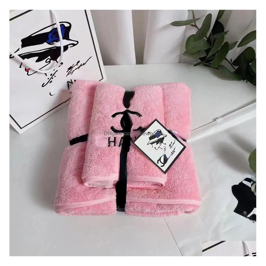 Towel Fashion Coral Bath Velvet Home Quick Drying Absorbent Gift Set Drop Delivery Garden Textiles Dh6Wu S25610