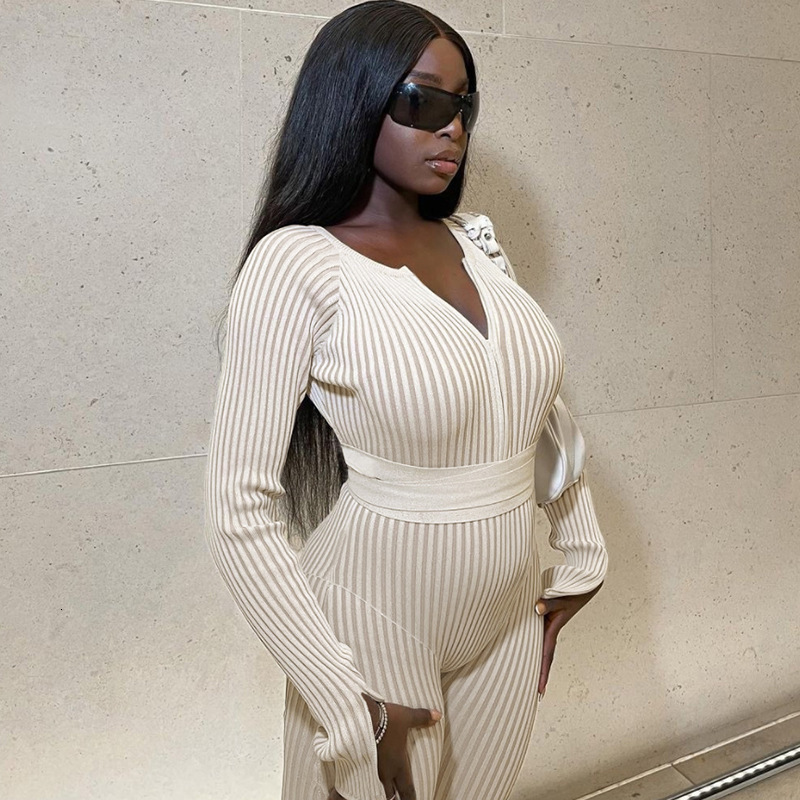 Designer Jumpsuit 2025 Spring Set New Fashionable And Sexy Silk High Waisted Pants Women's Long Sleeved Top Casual Tight Pants Casual Sportswear