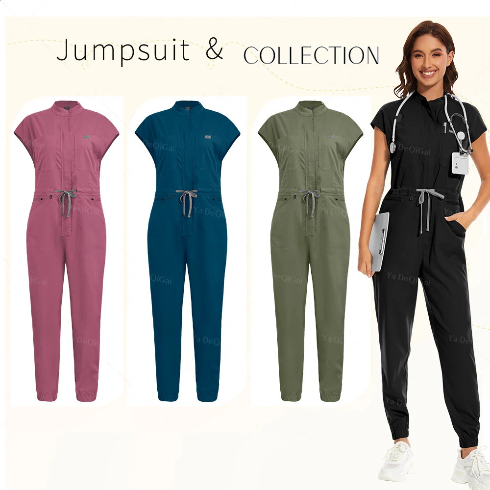 High quality beauty clothing work clothes nursing uniforms pet clinic shampoo wholesale jumpsuits 250326