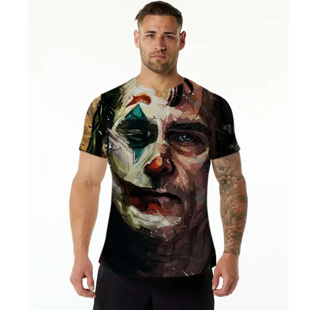 Men s short sleeved T shirt retro personalized print breathable quick drying high quality daily fashion casual streetwear new series
