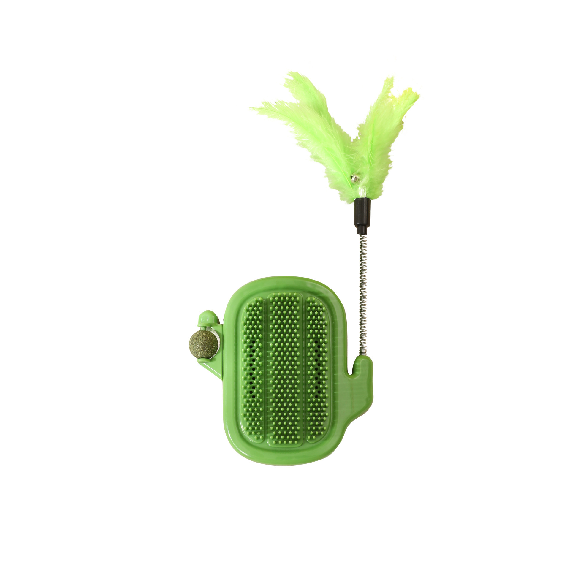 Spot wholesale three in one cat corner table corner itch remover with mint ball and feather cat itch remover