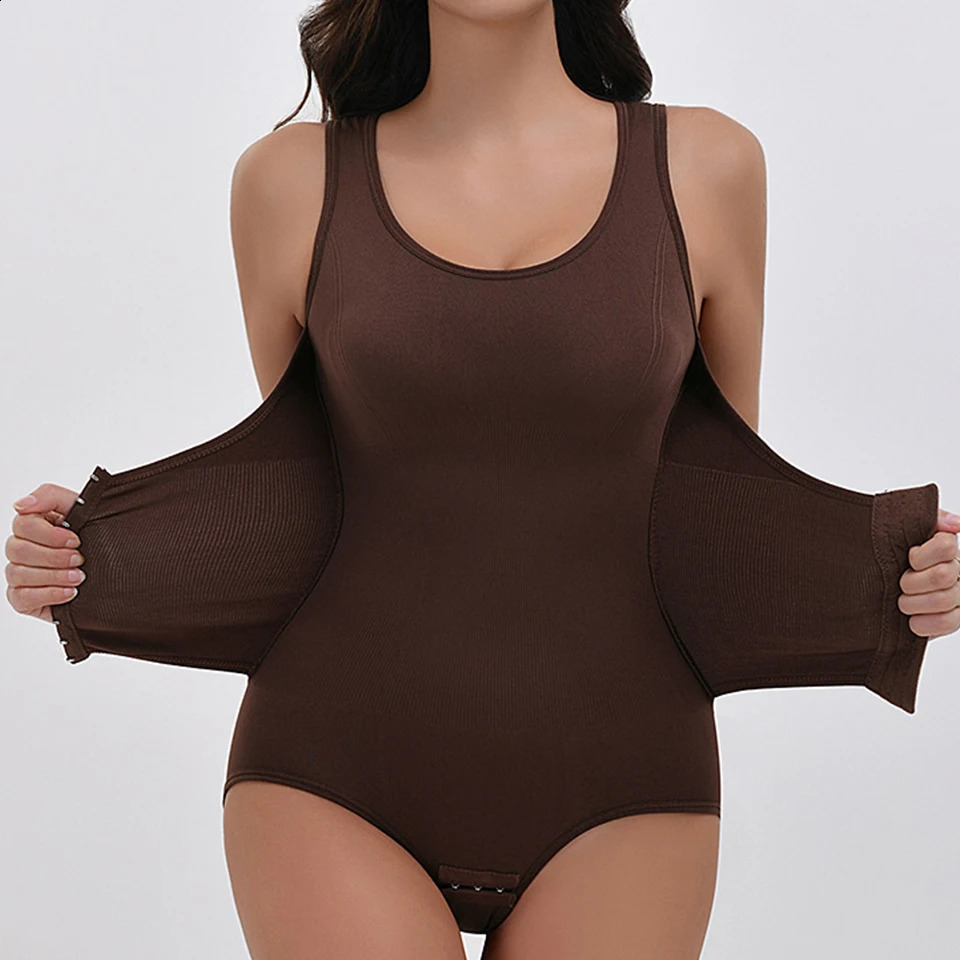 2025 Bodysuit Shapewear With Zipper Belt Women Tummy Control Fajas Body Shaper Waist Trainer Slimming Cincher Corset Tops 250327