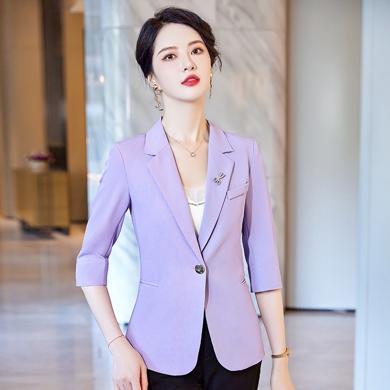 M326Chic Springtime and Summerville Business Attire - Compact Korean Design Woman's Blazer Set