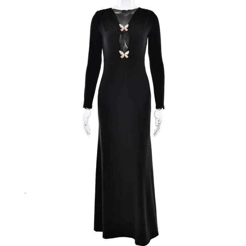 Dongdumaoyi Lente Nieuwe Bestseller Bodycon Lange Jurk Mode Sexy Mouwen Shirred Slanke C