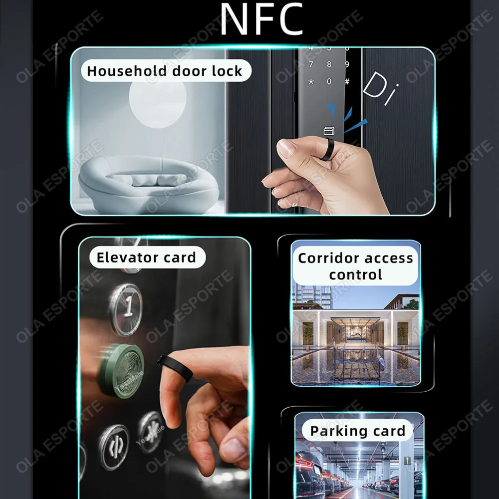 Smart Ring NFC Ring Health Fitness Tracker Ceramic Health Ring Sleep Tracking Heart Rate and Blood Pressure with Charging Box 250322