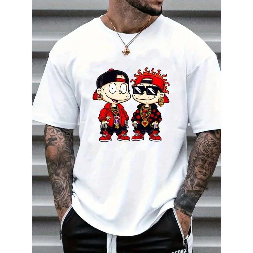 D Poker Printed Men s Fitness T shirt City Fashion Short sleeved Top Summer Casual Daily
