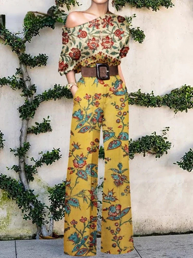 Womens jumpsuit springsummer womens fashionable and elegant office wide leg pants tight fitting onepiece 250326
