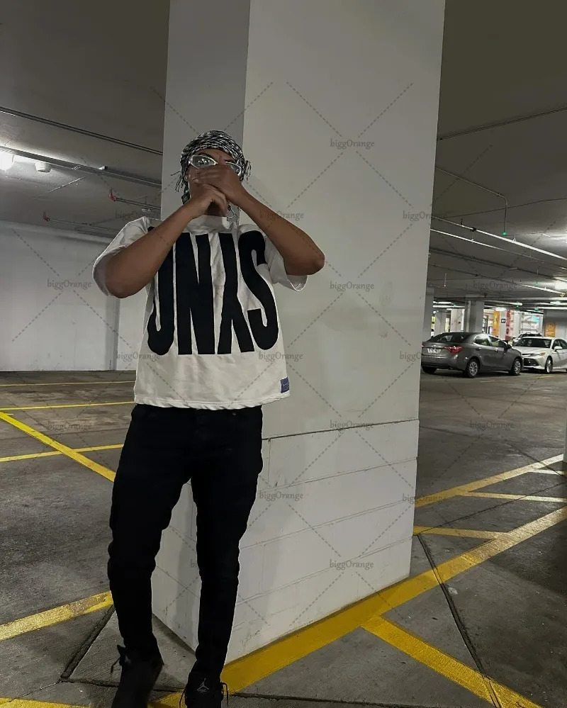 Y2k European and American retro short sleeved top with letter printing oversized Tshirt for men Harajuku Versatile women 250327