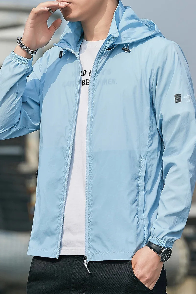 Coats Mens Breathable Sports Waterproof Jacket Summer UV Protection Outdoor Fishing Leather Coat 250327