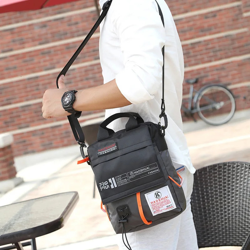 Mens handbag cross body bag casual shoulder outdoor waterproof sports travel fashionable trend nylon 250326