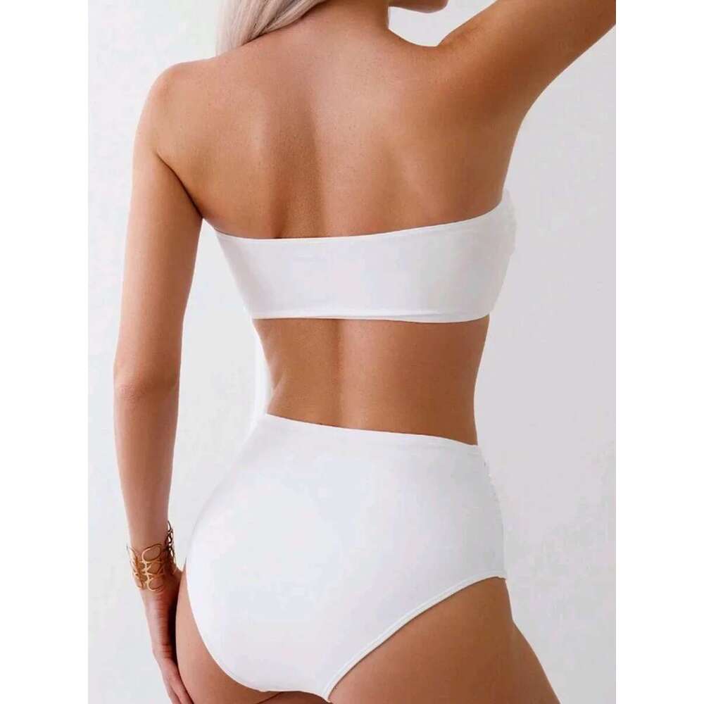 XS - L 3D wer Bandeau Bikinis Female Swimsuit High Waist Women Swimwear Two-pieces Bikini Set Bathing Suit Swim Lady - Twopieces - -