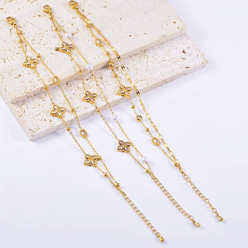 designer bracelet stainless steel doublelayer with vacuum goldplated color and highend feel bracelet
