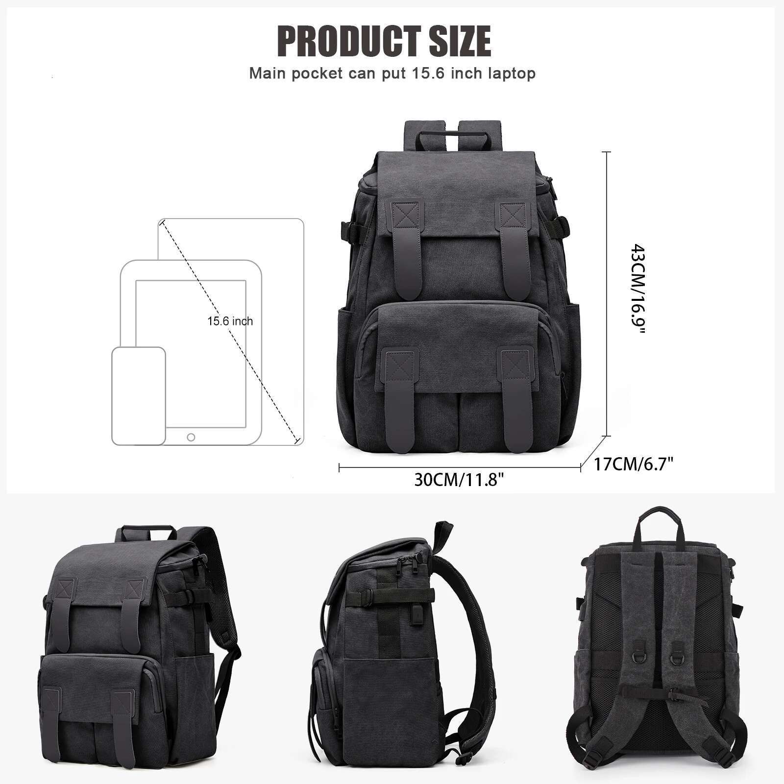 Camera Men Travel College Waterproof Laptop Bag For Women Fashion Business Work Casual Hiking Backpack