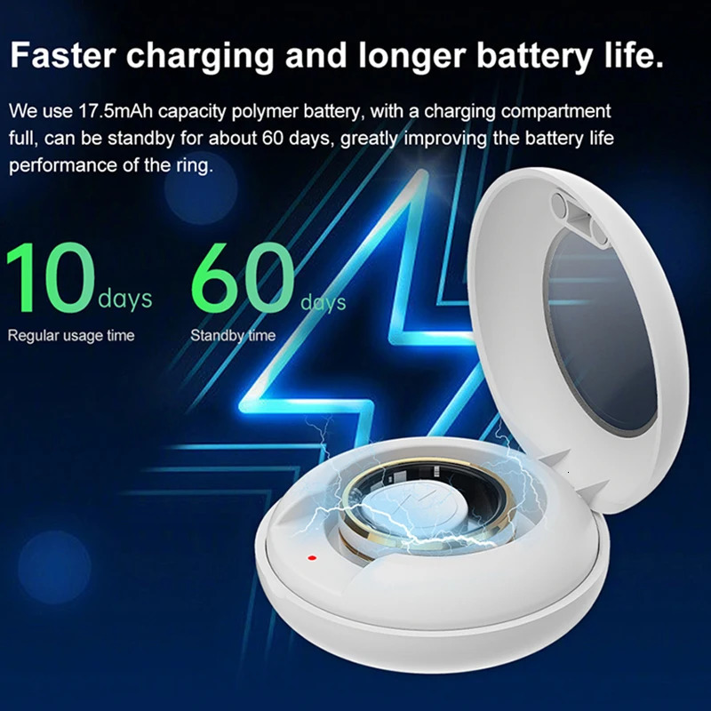 5ATM Waterproof Smart Ring Men Health Monitoring Blood oxygen 100 Sport modes Fitness Tracking Waterproof Sport Smartring Women 250322